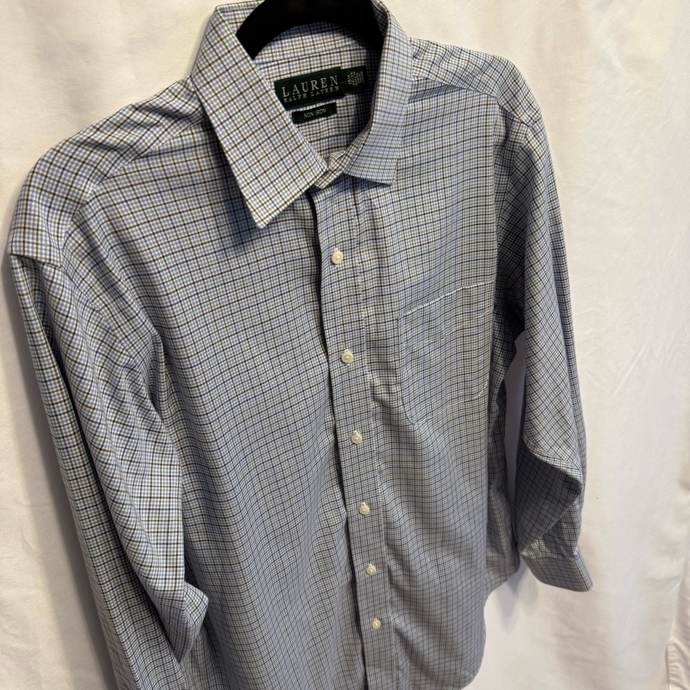 Lauren Ralph Lauren Men's Non-Iron Plaid Dress Shirt 15.5/32-33 Capsule Classic - Picture 3 of 12